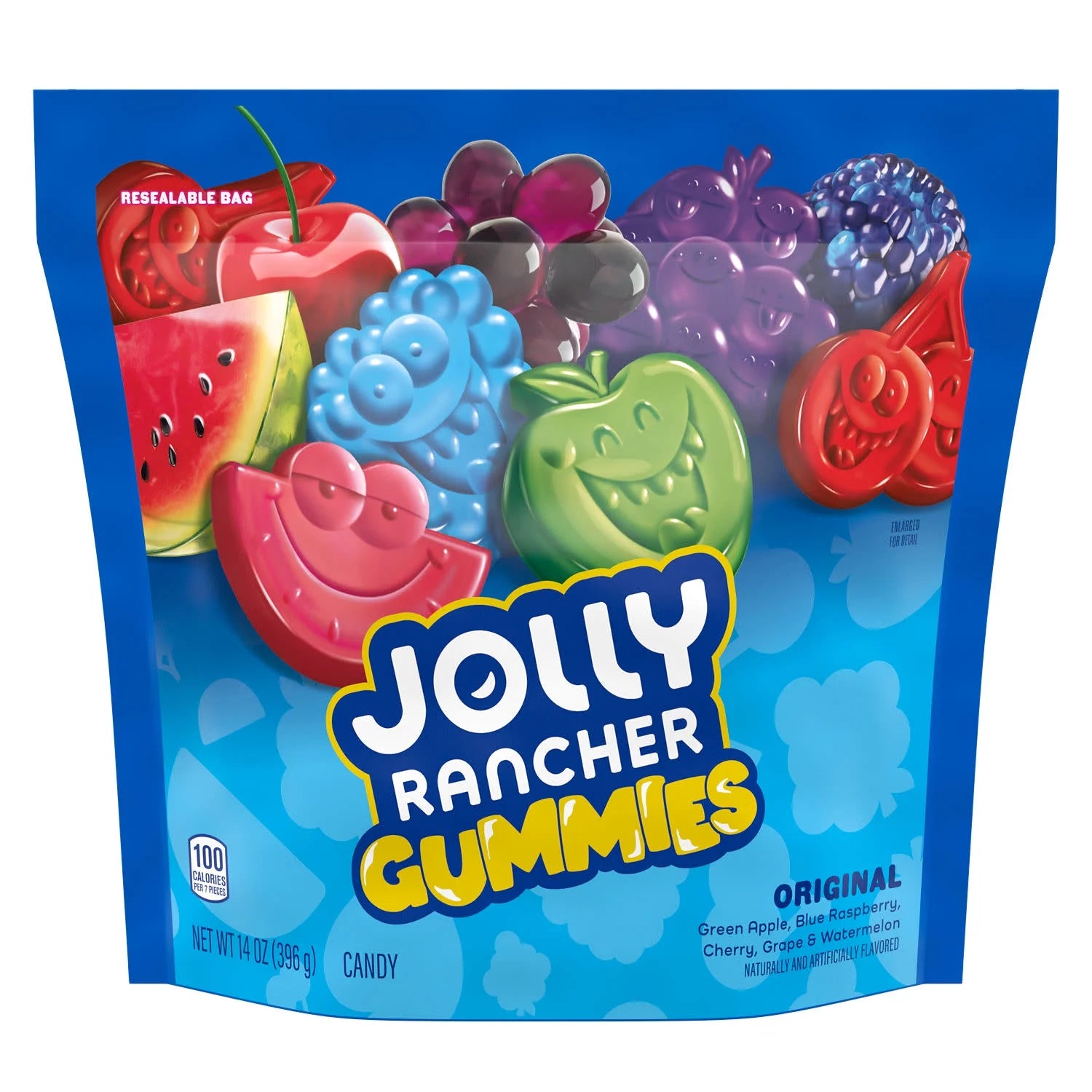 Jolly Rancher Gummies Assorted Fruit Flavored Candy, Bag 14 Oz