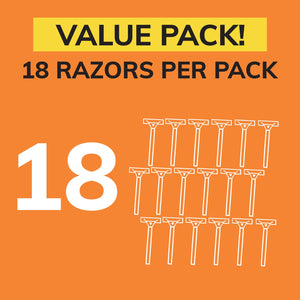 BIC Sensitive 2 Disposable Razors for Men with 2 Blades, 18 Pack