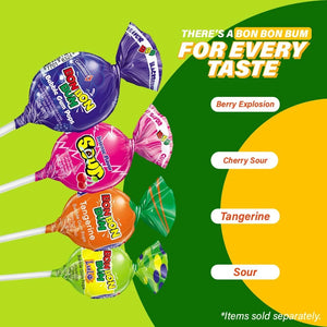 (2 Pack) Colombina Bon Bon Bum Bubble Gum Pops Sour 6Oz (Pack of 12)