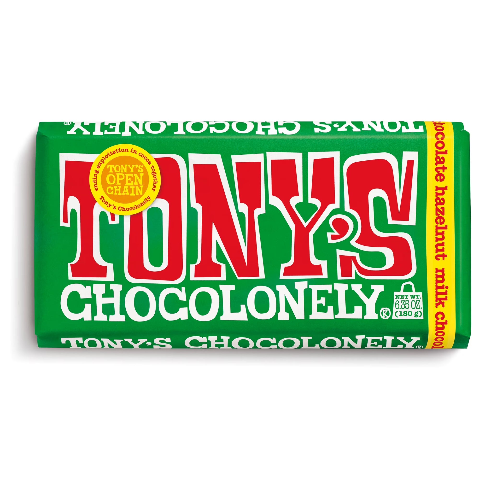Tony'S Chocolonely Milk Chocolate Bar with Hazelnut, 6.35 Oz