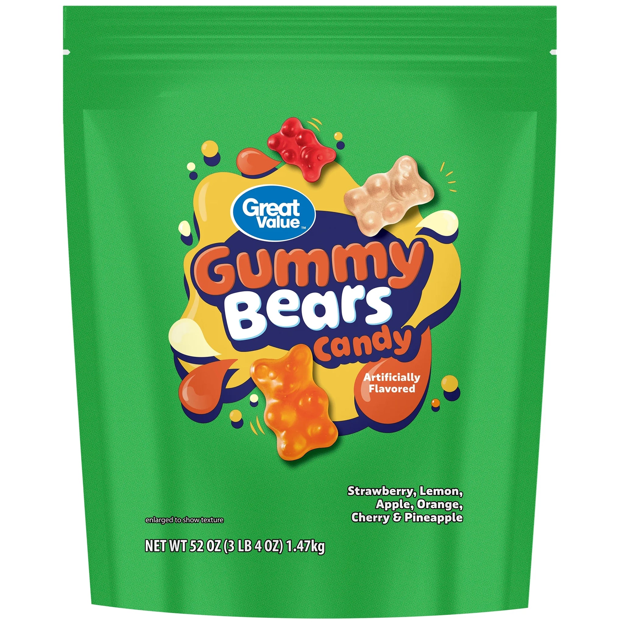 Gummy Bears Candy, 52 Oz Bag