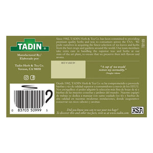 Tadin Ginger Tea, Herbal Tea, Caffeine-Free Tea, Herbal Teabags, 24 Count, Pack of 1