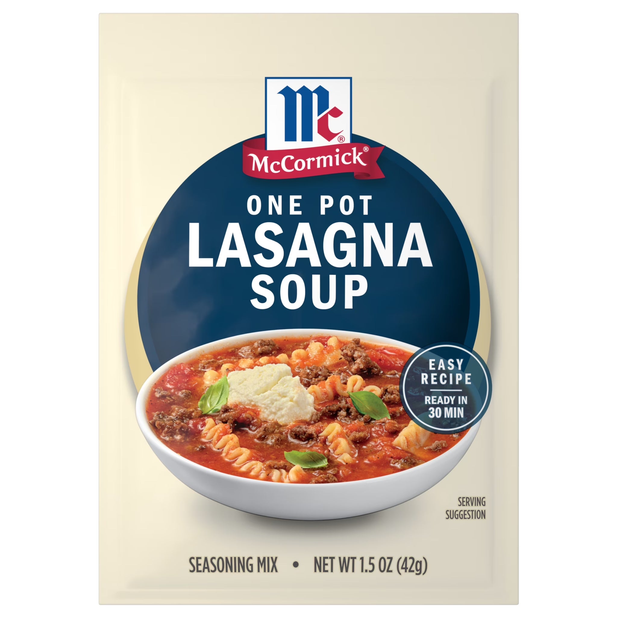 Mccormick One Pot Lasagna Soup Seasoning Mix, 1.5 Oz Pouch