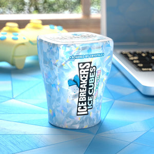 Ice Breakers Ice Cubes Mint Crystal Flavored Sugar Free Chewing Gum, Bottle 3.24 Oz, 40 Pieces