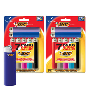 BIC Classic Lighter, Assorted Colors, 14-Pack of Pocket Lighters, Safe And