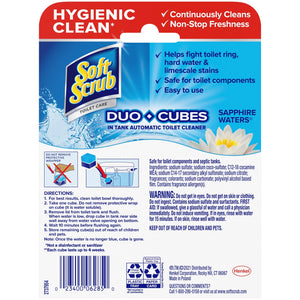 Soft Scrub In-Tank Toilet Cleaner Duo-Cubes, Sapphire Waters, 2 Count
