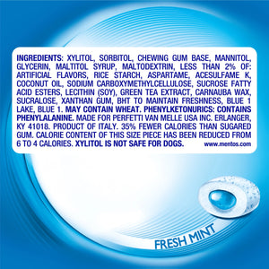 Mentos Pure  Mint Sugar Free Gum Extra Value Pack, 120 Count Bag