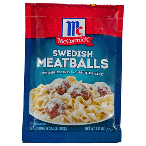 Mccormick Swedish Meatballs Seasoning & Sauce Mixes, 2.11 Oz Envelope