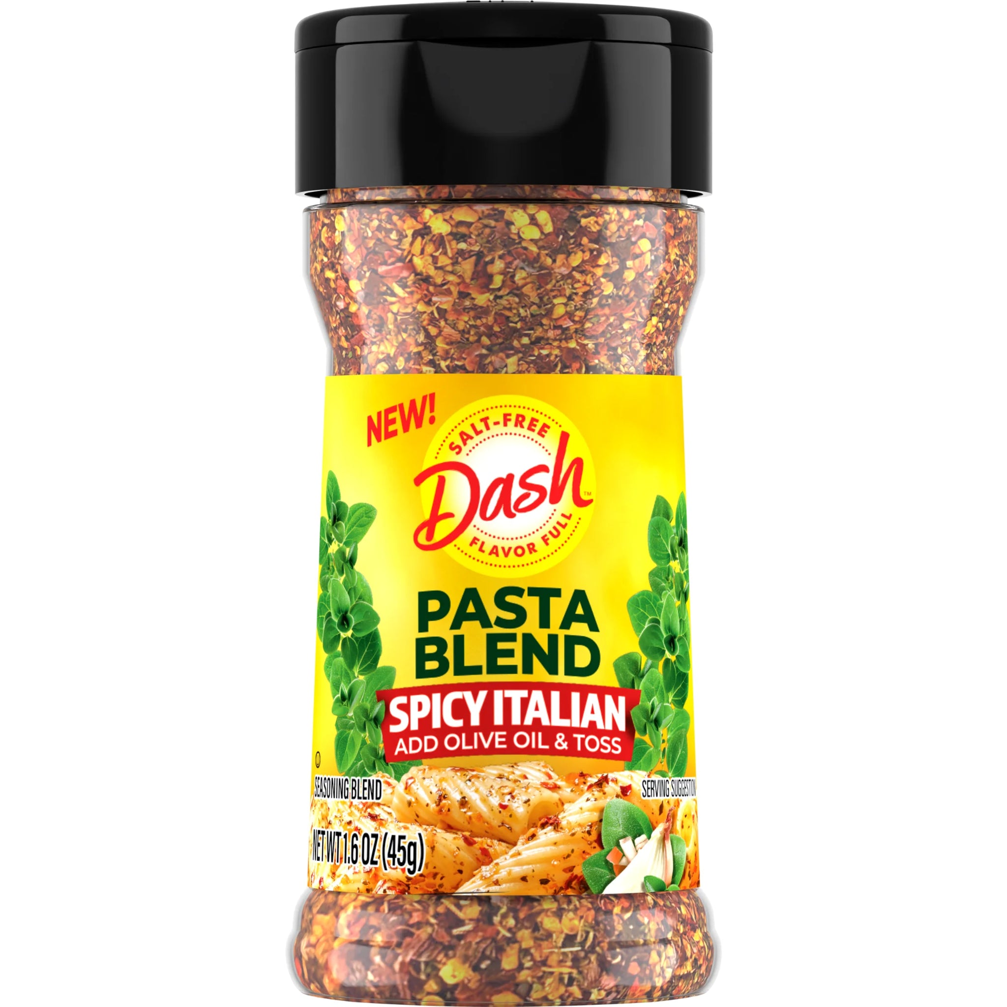 Dash Pasta Blend Spicy Italian, Salt Free Seasoning Blend, 1.6 Oz Bottle