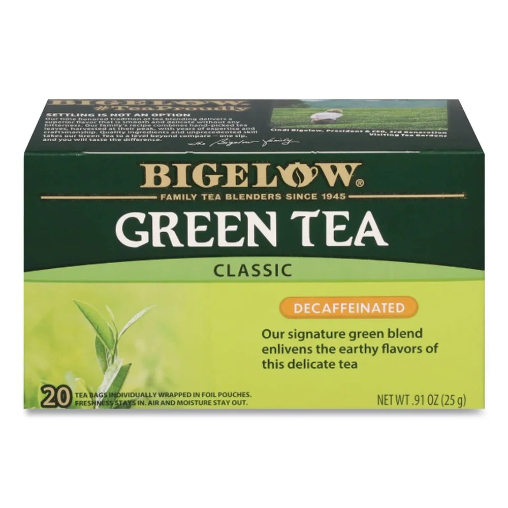 Bigelow RCB10347 0.34 Lbs. Decaffeinated Green Tea - Green Decaf (28/Box)