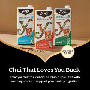 Yogi Barista Classic Organic Chai Latte, Black Tea Concentrate, 32 Fl Oz Carton, 1 Pack