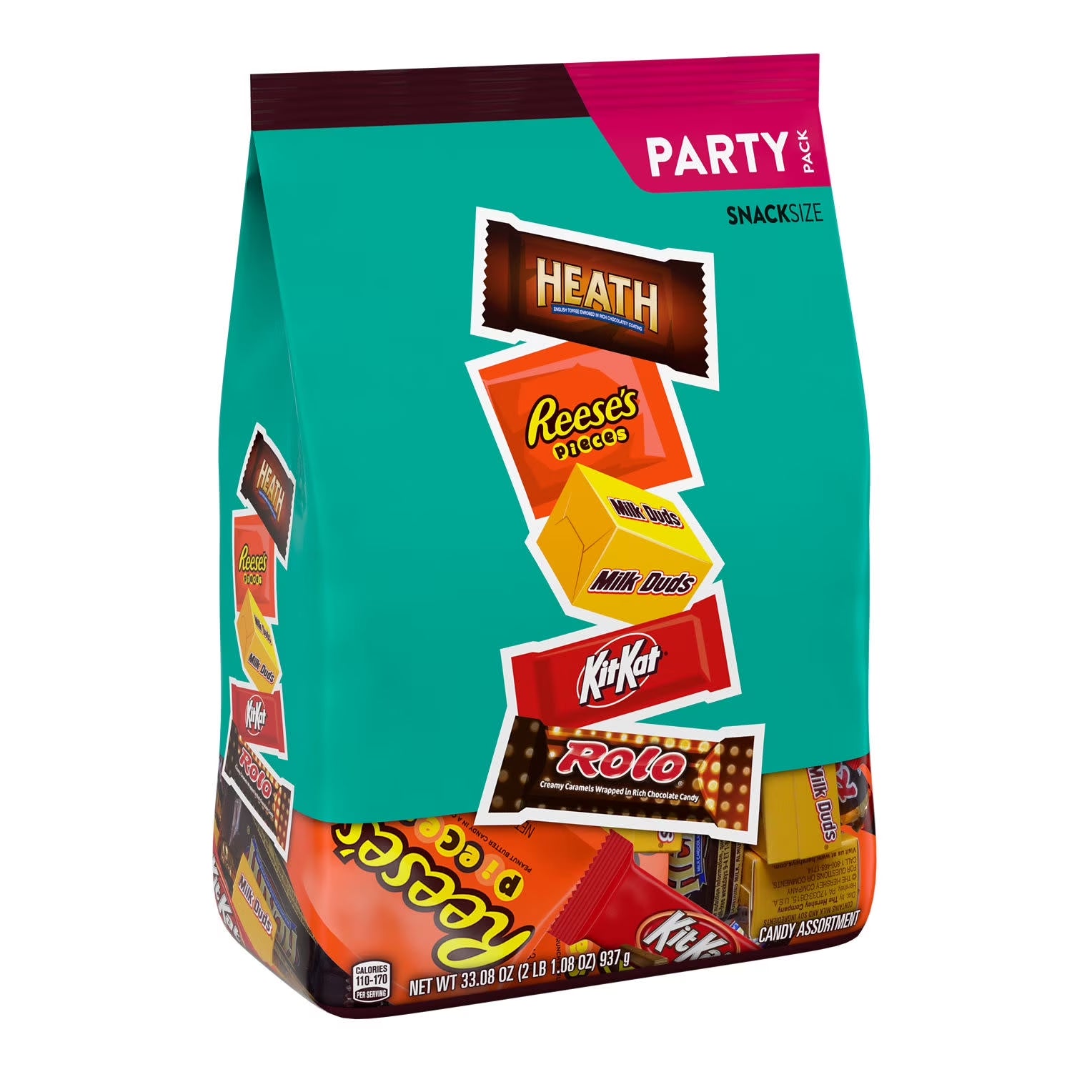 Hershey Assorted Flavored Snack Size Candy, Party Pack 33.08 Oz