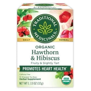 Traditional Medicinals, Organic, Hawthorn & Hibiscus, Tea Bags, 16 Ct