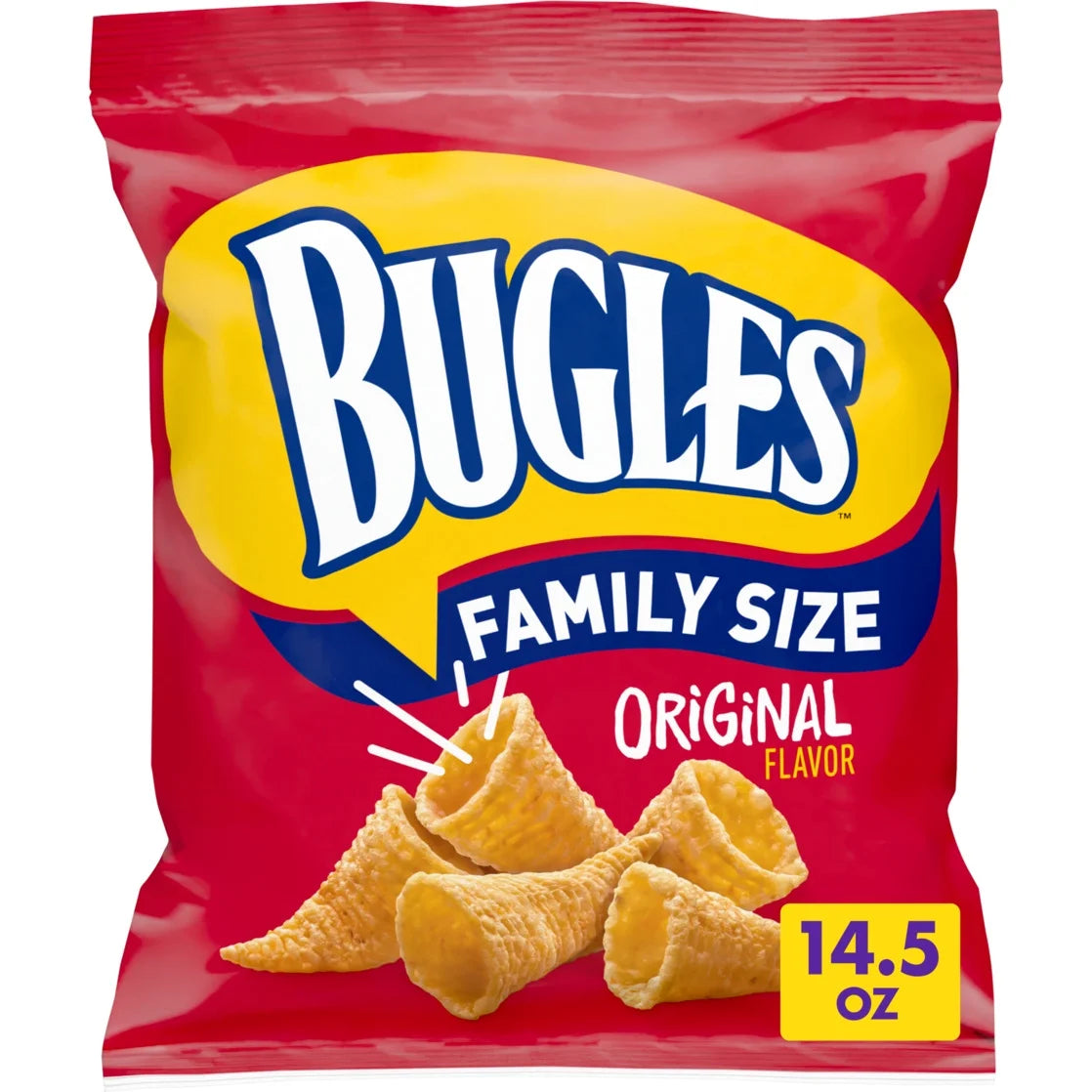 Bugles 14.5 oz Original Crispy Corn Snacks, Family Size, Corn Chips, 14.5 Oz