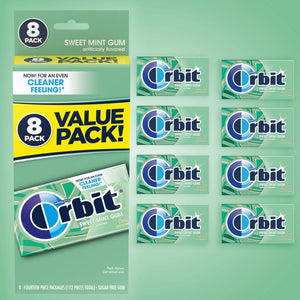 Orbit Sweetmint Back to School Sugar Free Chewing Gum - 8 Bulk Pack