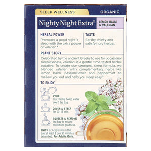 Traditional Medicinals, Organic Nighty Night Extra, Tea Bags, 16 Ct