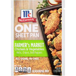 Mccormick Farmer'S Market Chicken & Vegetables One Sheet Pan Seasoning Mix, 1.25 Oz Envelope