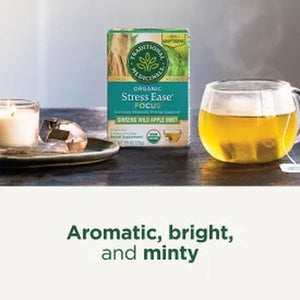 Traditional Medicinals Tea, Organic Stress Ease Focus, Tea Bags, 16 Count