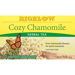 Bigelow Cozy Chamomile Herbal Tea Bags, 20 Count