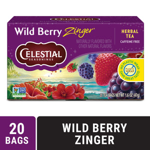 () Celestial Seasonings Wild Berry Zinger Caffeine-Free Herbal Tea Bags (20 Count)