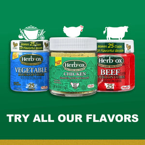 HERB-OX Chicken Bouillon Granules, Shelf-Stable, 4 Oz Plastic Jar