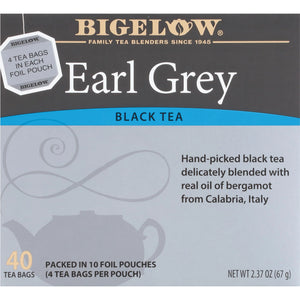 Bigelow Earl Grey, Black Tea Bags, 40 Count