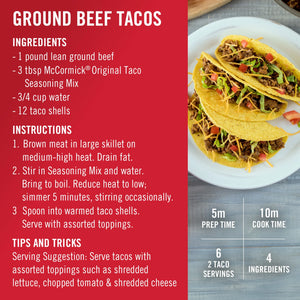 Mccormick Original Taco Seasoning Mix, 8.5 Oz Bottle