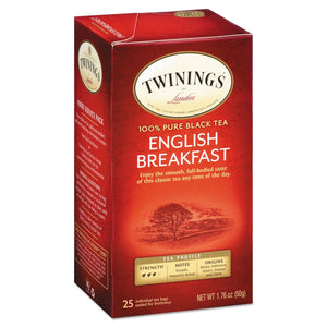 Twinings of London English Breakfast 25 Ct Tea Bags 1.76 Oz. Box
