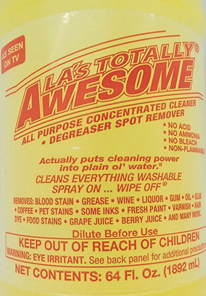 La'S Totally Awesome All Purpose Concentrated Cleaner Degreaser Spot Remover Cleans Everything Washable  (64 Oz Refills) (1 64Oz Bottle)