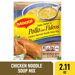 Maggi 50 Calories Chicken Flavor Noodle Soup Mix, 2.11 Oz, 4 Servings
