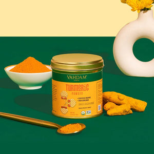 VAHDAM, Organic Turmeric Powder (2.47Oz) Gluten-Free, Single Origin Spice, Direct from Source