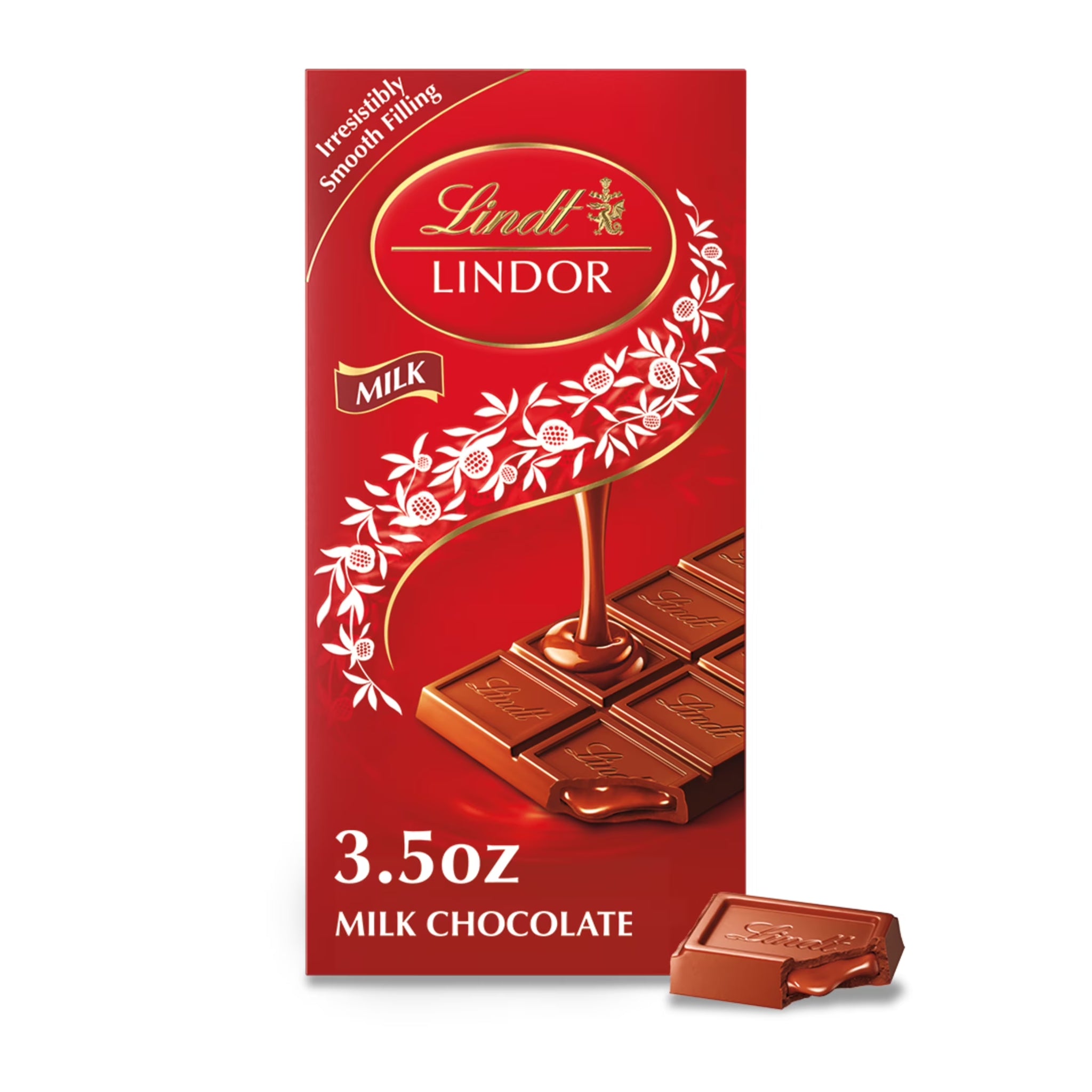 Lindt Lindor Milk Chocolate Truffle Candy Bar, 3.5 Oz.