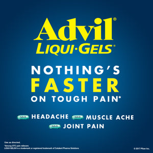 Advil Liqui-Gels Ibuprofen 200 Mg. Pain Reliever/Fever Reducer, 240 Capsules