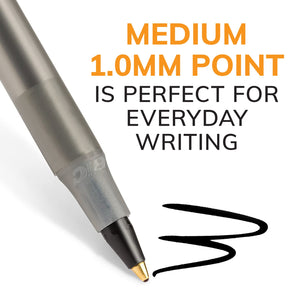 BIC round Stic Xtra Life Ball Pen, Medium Point (1.0 Mm), Black, 60-Count