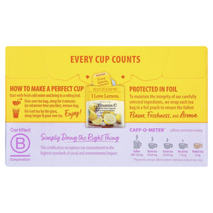 Bigelow I Love Lemon with Vitamin C Herbal Tea, 24 Count, 1.53 Oz