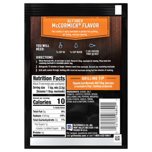 Mccormick Grill Mates Gluten Free Chipotle Pepper Marinade Seasoning Mix, 1.13 Oz Envelope