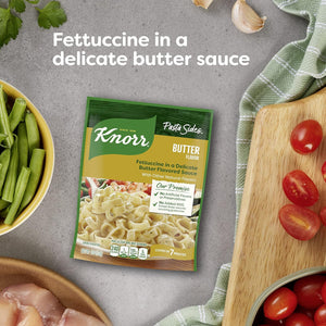 Knorr Pasta Sides Butter Fettuccine for Delicious Quick Pasta Side Dishes No Artificial Flavors, No Preservatives, No Added MSG 4.5 Oz
