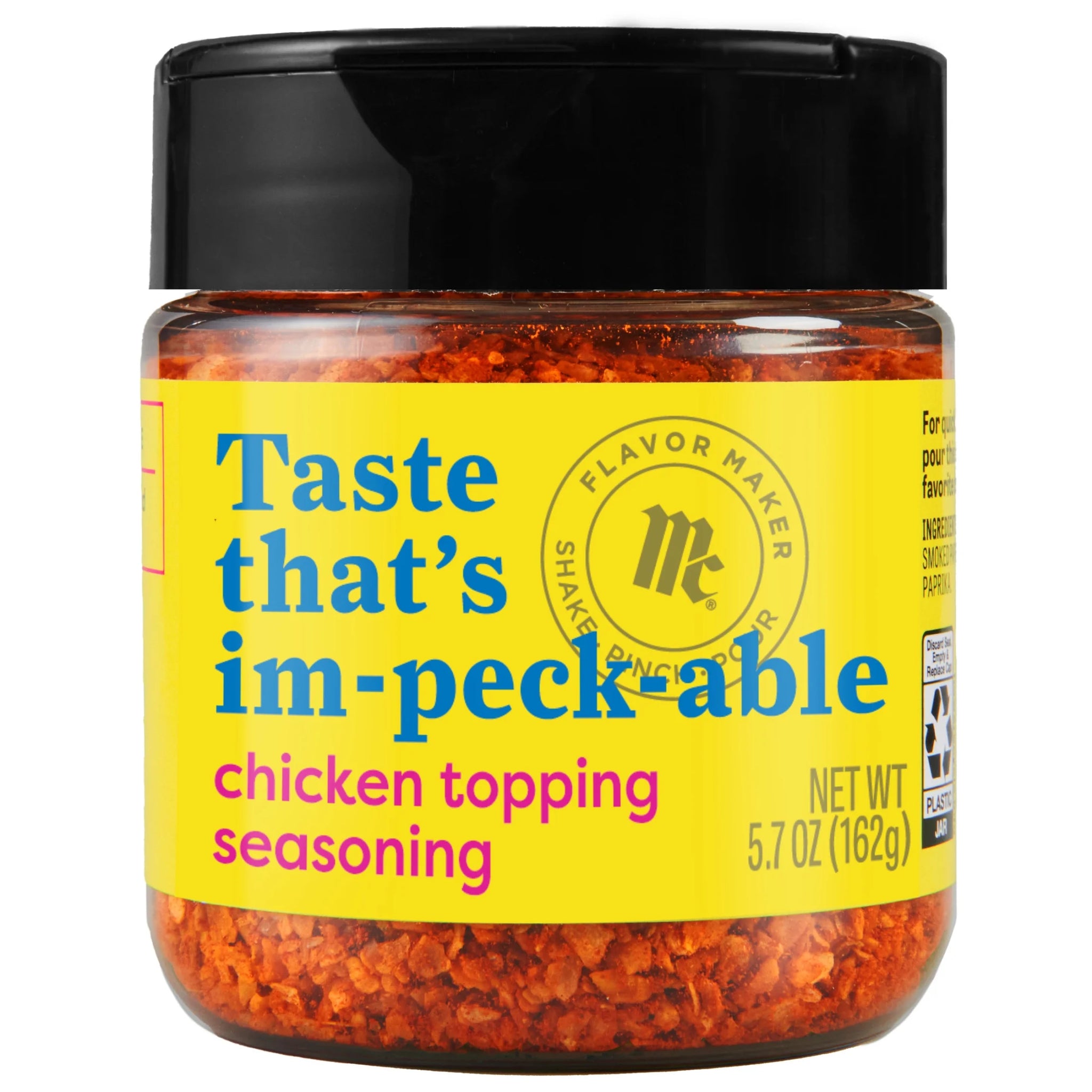 Mccormick Flavor Maker Chicken Topping Seasoning, 5.7 Oz Jar