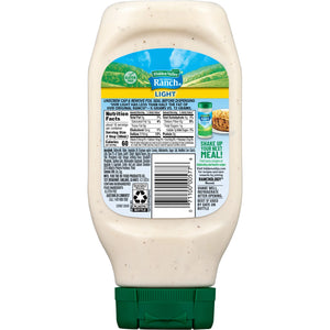 Hidden Valley Original Ranch Light Salad Dressing and Topping, 16 Ounce Bottle