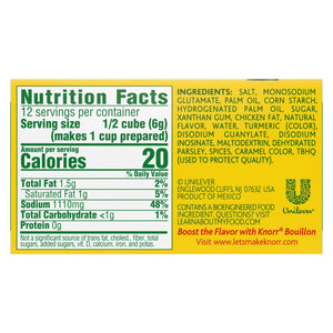 Knorr Shelf Stable Cubes Chicken Bouillon, 2.5 Oz, 6 Pack Box