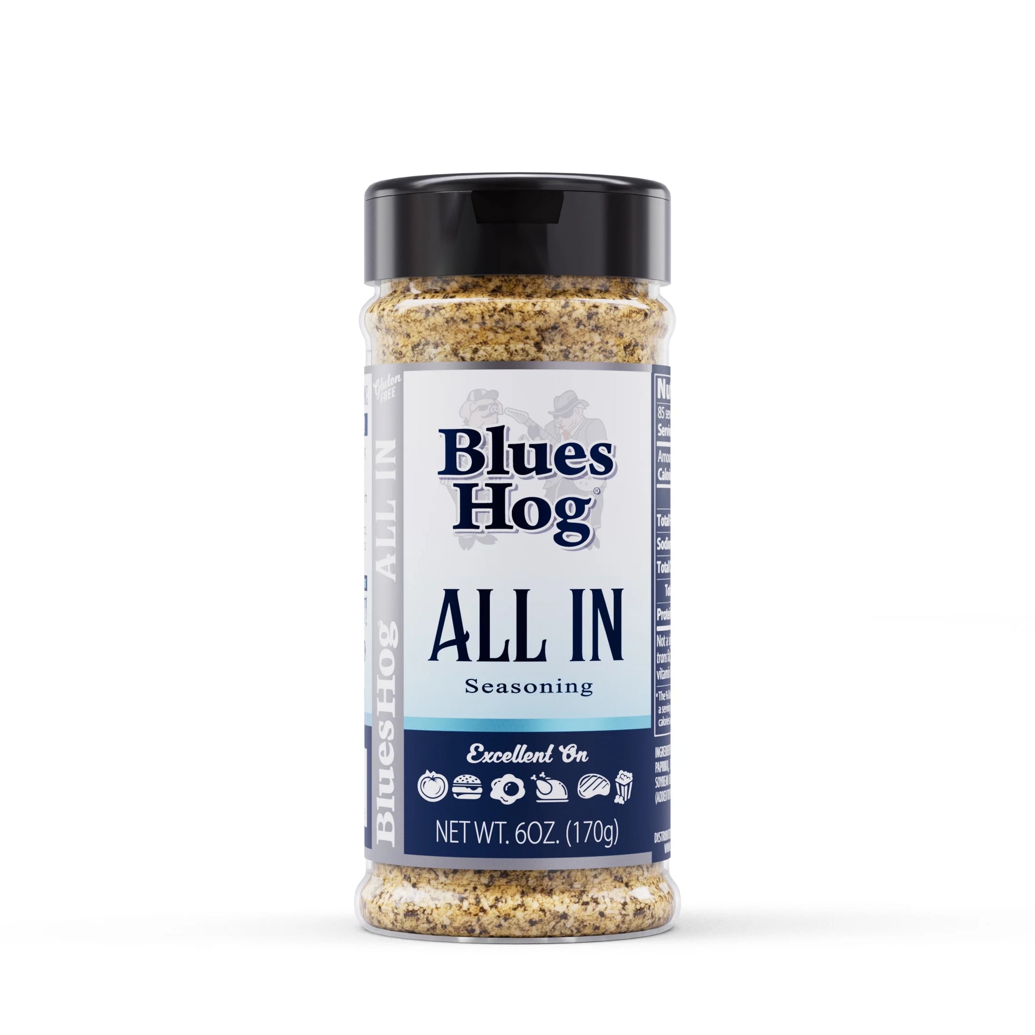 Blues Hog All in BBQ Seasoning, Gourmet All Purpose Rub, All-Natural, Gluten-Free, 6Oz