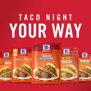 Mccormick 30% Less Sodium Taco Seasoning Mix, 1 Oz Envelope