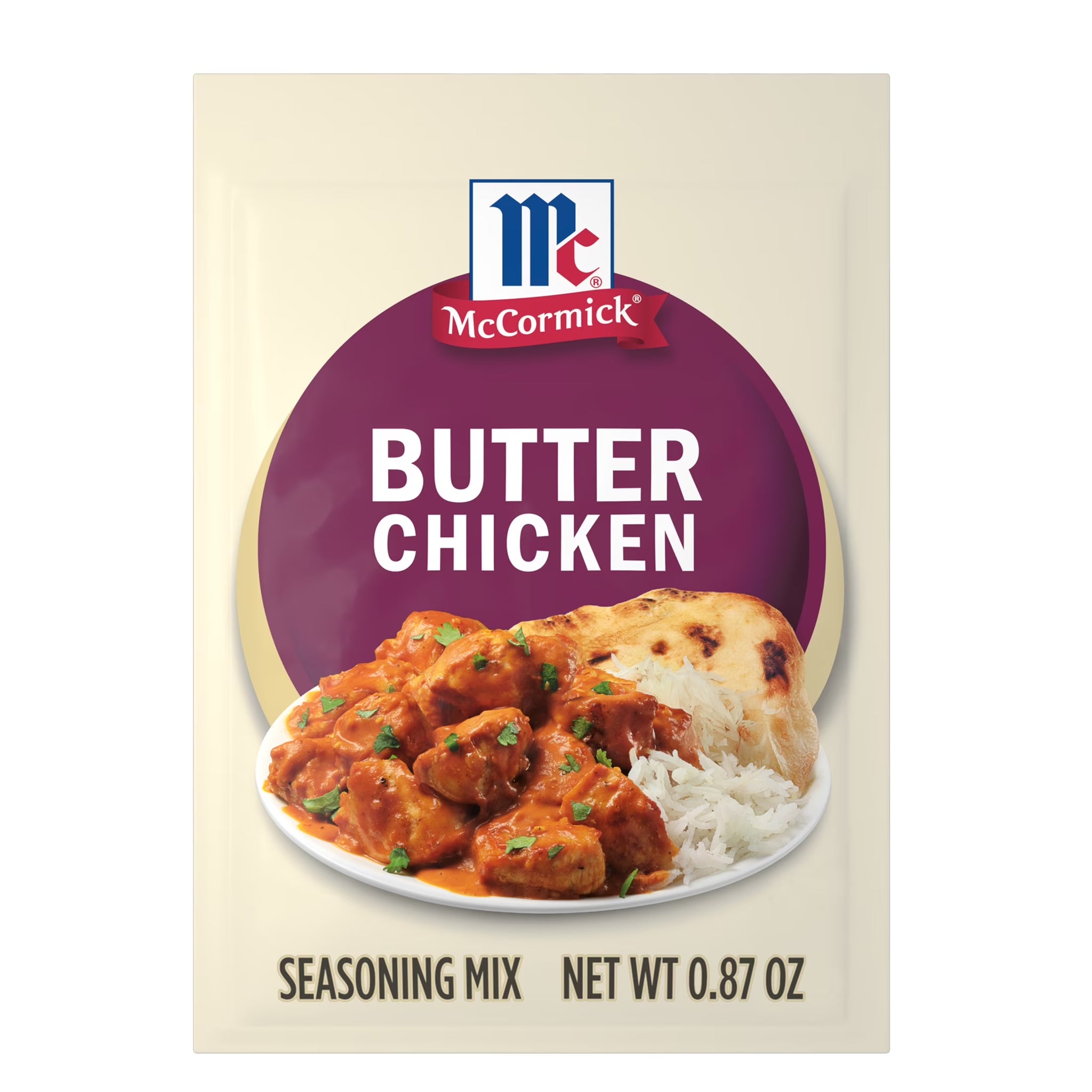 Mccormick Butter Chicken Seasoning Mix, 0.87 Oz Bag
