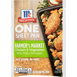 Mccormick Farmer'S Market Chicken & Vegetables One Sheet Pan Seasoning Mix, 1.25 Oz Envelope
