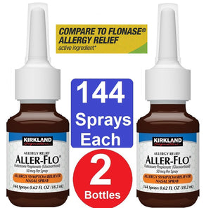 K.S.Signature 2Btl Fluticasone Propionate Nasal Spray (Glucocorticoid) 50 Mcg, 2 Bottles 24-Hour Allergy Relief