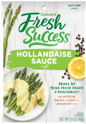 Concord Foods Hollandaise Sauce Mix: Indulgent Lemon & Butter Infusion for Gourmet Dining - Elevate Your Meals with Creamy Richness & Zesty Citrus! 1.6 Ounce