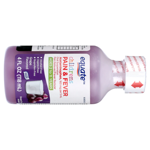 2 Packs Children's Acetaminophen Ages 2-11 Pain + Fever Medicine Grape Flavor, 4 fl. oz. Each | Compare to Children's Tylenol Active Ingredients