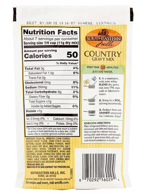 Southeastern Mills Country Gravy Mix Packet 2.75 Oz