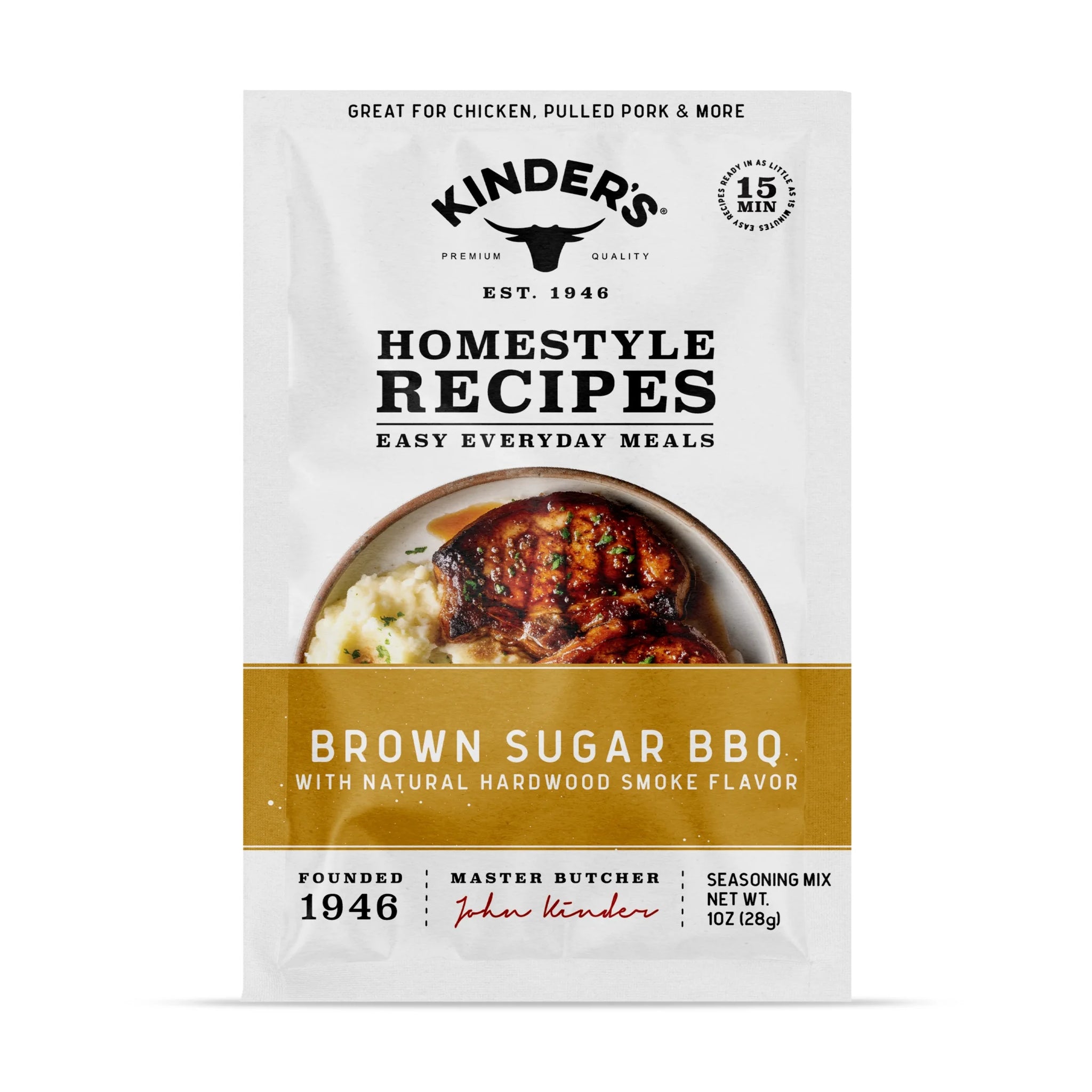 Kinder'S Brown Sugar BBQ Seasoning Blend with Natural Wood Smoke Flavor, 1 Oz Packet