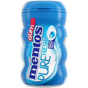 Mentos Gum Sugar-Free  Mint Chewing Gum, 50 Regular Size Pieces, Bottle